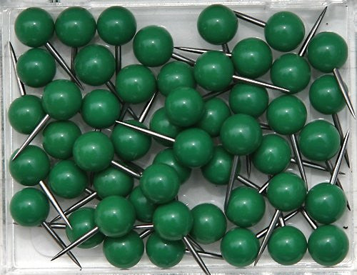 1/4 Inch Map Tacks - Dark Green - Wide World Maps & MORE! - Office Product - Moore - Wide World Maps & MORE!
