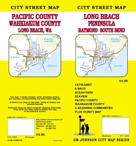Long Beach/Peninsula/Raymond/South Bend City Street Map - Wide World Maps & MORE! - Book - Unknown - Wide World Maps & MORE!