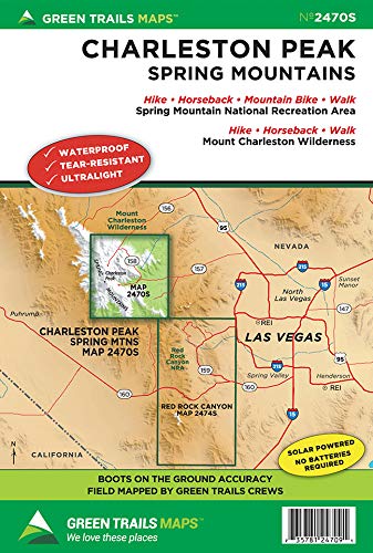 Charleston Peak & Spring Mountains, Nevada (No. 2470S) - Wide World Maps & MORE! - Map - Green Trails Maps - Wide World Maps & MORE!