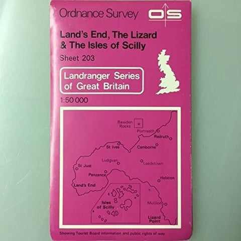Land's End: The Lizard & The Isles of Scilly Sheet 203 - Wide World Maps & MORE! - Book - Wide World Maps & MORE! - Wide World Maps & MORE!
