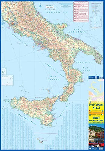Italy Railway & Road Map 1:850K Waterproof (TRAVEL REFERENC) - Wide World Maps & MORE!