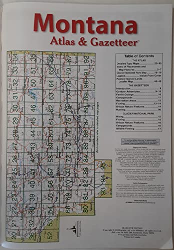 2020 Montana Detailed Topographic Maps (DeLorme Atlas & Gazetteer) - Wide World Maps & MORE!