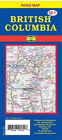 British Columbia, Canada Road Map - Wide World Maps & MORE! - Map - GM Johnson - Wide World Maps & MORE!