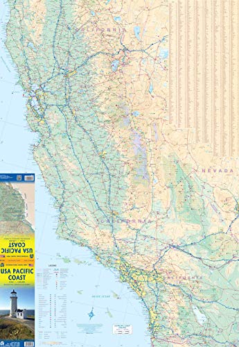 Usa Pacific Coast ( From Vancouver to San Diego) ITM Travel Map (International Travel Maps) - Wide World Maps & MORE!