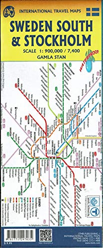 Stockholm & Southern Sweden Travel Reference Map 1:7,400/900k - Wide World Maps & MORE! - Map - ITMB Publishing - Wide World Maps & MORE!