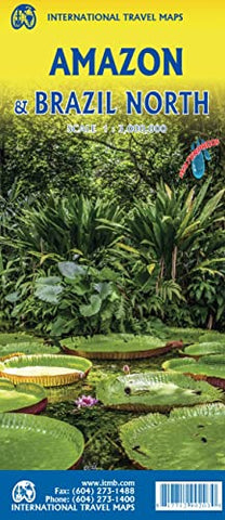 Amazon & Brazil North Travel Reference Map 1:3M Waterproof - Wide World Maps & MORE!