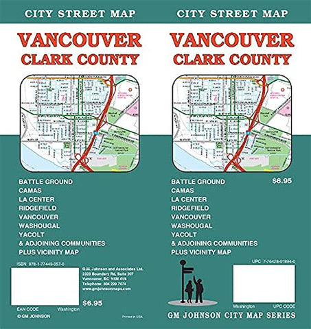 Vancouver / Clark County, Washington Street Map [Map] GM Johnson - Wide World Maps & MORE!