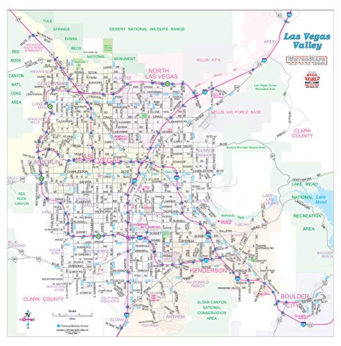 Las Vegas Valley Arterial Streets Wall Map Dry Erase Laminated - Wide World Maps & MORE! - Map - Wide World Maps & MORE! - Wide World Maps & MORE!