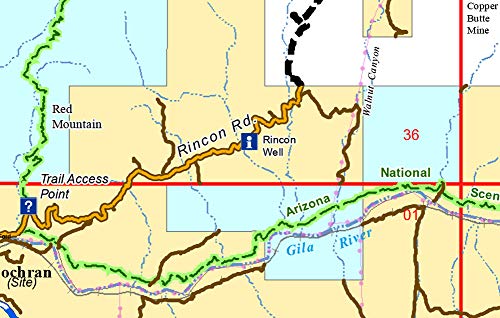 Middle Gila Canyons Area Access and Transportation Visitor Information Paper/Non-Laminated - Wide World Maps & MORE!