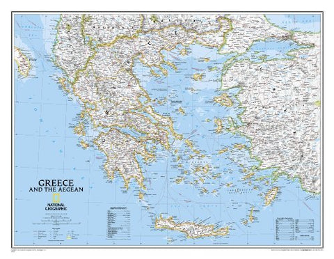 Greece Classic [Matte Laminated] (National Geographic Reference Map) - Wide World Maps & MORE!