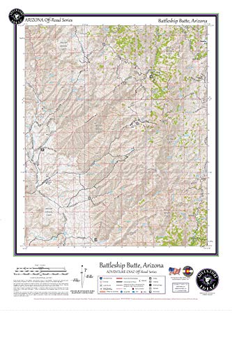 Battleship Butte, Arizona / Off-Road Series - Wide World Maps & MORE! - Map - Adventure iDiaz Maps - Wide World Maps & MORE!