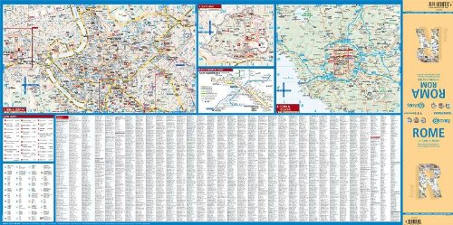 Laminated Rome City Streets Map by Borch (English, Spanish, French, Italian and German Edition) - Wide World Maps & MORE! - Map - Borch - Wide World Maps & MORE!