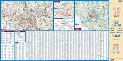 Laminated Rome City Streets Map by Borch (English, Spanish, French, Italian and German Edition) - Wide World Maps & MORE! - Map - Borch - Wide World Maps & MORE!