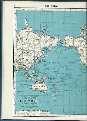 Rand mcnally ready reference atlas of the world 1934 hc color maps, indexes etc [Hardcover] unknown - Wide World Maps & MORE!