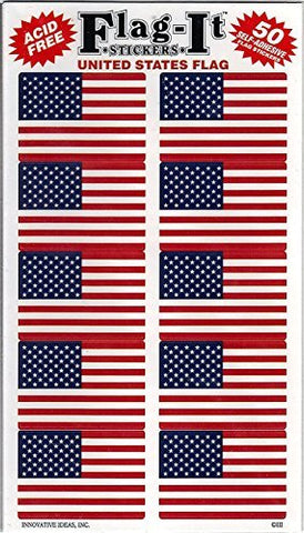 United States Flag Self-Adhesive Flag Stickers, 250 Count - Wide World Maps & MORE! - Art and Craft Supply - Flag-It Stickers - Wide World Maps & MORE!