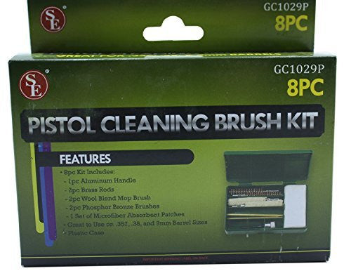 8 Piece SE Pistol Cleaning Brush Kit GC1029P - Wide World Maps & MORE! - Sports - SE - Wide World Maps & MORE!
