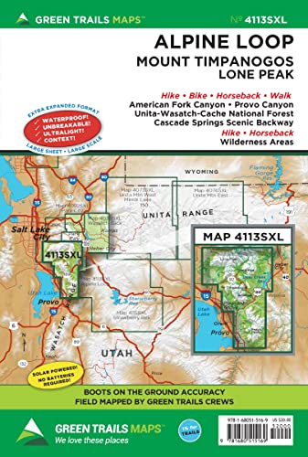 Alpine Loop, UT No. 4113SXL (Green Trails Maps, 4113SX) - Wide World Maps & MORE!