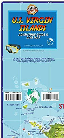 U.S. Virgin Islands Dive & Adventure Guide Franko Maps Waterproof Map - Wide World Maps & MORE! - Book - FrankosMaps - Wide World Maps & MORE!