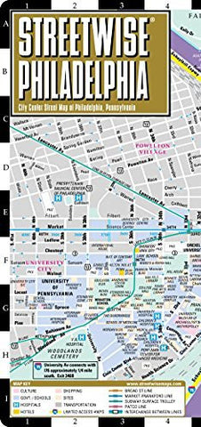 Streetwise Philadelphia Map - Laminated City Center Street Map of Philadelphia, PA - Folding pocket size travel map with Septa metro map, bus map - Wide World Maps & MORE! - Book - StreetWise - Wide World Maps & MORE!
