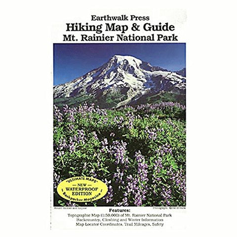 Mt Rainier National Park Hiking Map and Guide - Wide World Maps & MORE! - Book - EARTHWALK PRESS - Wide World Maps & MORE!