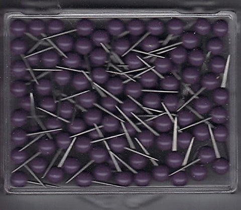 1/8 Inch Map Tacks - Purple - Wide World Maps & MORE! - Office Product - Moore Push-Pins - Wide World Maps & MORE!