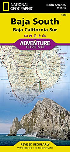 Baja South: Baja California Sur [Mexico] (National Geographic Adventure Map, 3104) - Wide World Maps & MORE!