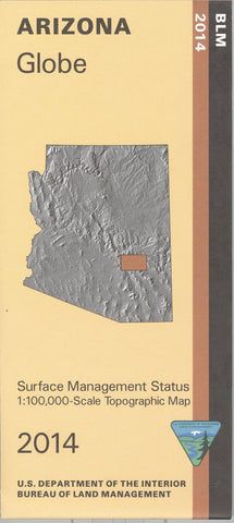 Globe Surface Management Status 1:100,000-Scale Topographic Map - Wide World Maps & MORE! - Map - United Stated Department of the Interior - Wide World Maps & MORE!