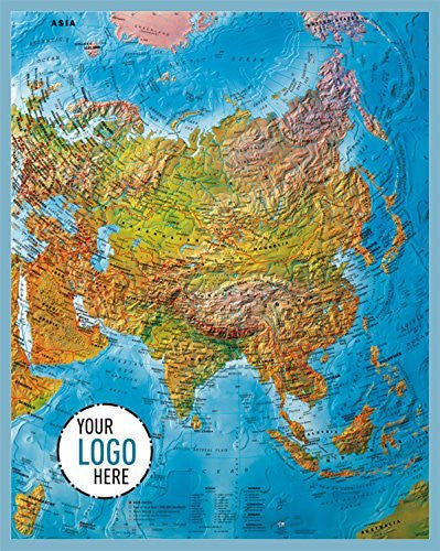 Asia, Phy, 34x27, - Wide World Maps & MORE! - Office Product - Gabelli US - Wide World Maps & MORE!