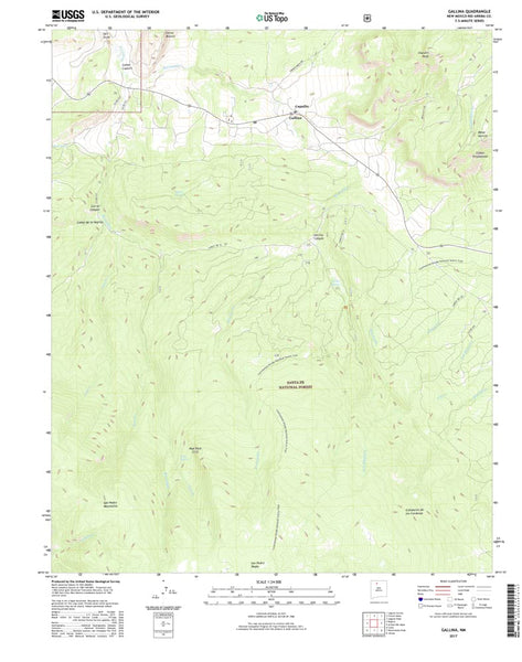 Gallina, New Mexico 2017 (US Topo 7.5'×7.5' Topographic Quadrangle) - Wide World Maps & MORE!