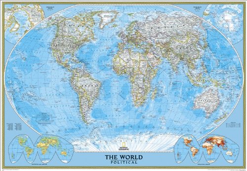 World Classic Map Ready-to-Hang - Wide World Maps & MORE!