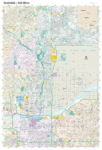 Scottsdale - Salt River Corridor Dry Erase Laminated - Wide World Maps & MORE! - Map - Wide World Maps & MORE! - Wide World Maps & MORE!