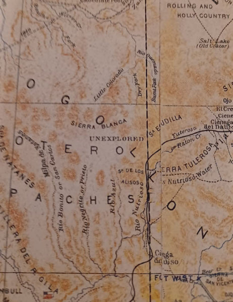 Civil War Map of the Military Department of New Mexico and Arizona (enhanced reproduction of the original 1864 map) [Map] Gen. James H. Carleton and Capt. Allen Anderson and enhancements by Wide World Maps and MORE! - Wide World Maps & MORE!