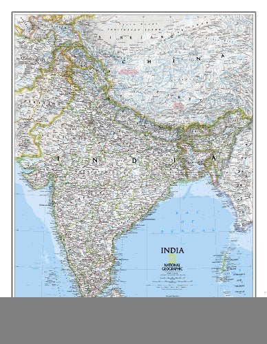 India Classic Political Wall Map (Matte Laminated) (Reference - Countries & Regions) [2009] (Author - National Geographic Maps) - Wide World Maps & MORE!