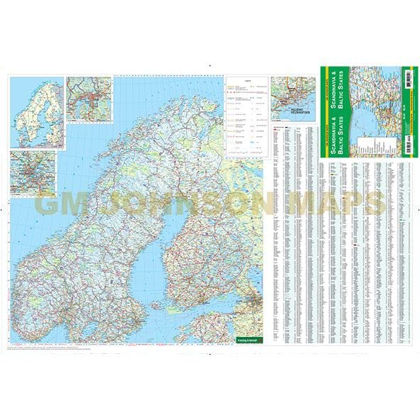 Scandinavia & Baltic States Dry Erase Laminated - Wide World Maps & MORE!