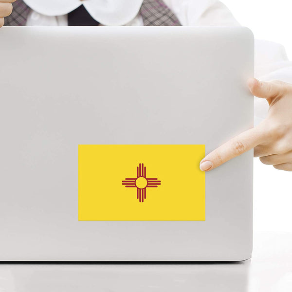 2-Pack New Mexico State Flag Decal Stickers | Official Flag of New Mexico Stickers | 5-Inches by 3-Inches | Premium Quality Vinyl | PD337 - Wide World Maps & MORE!