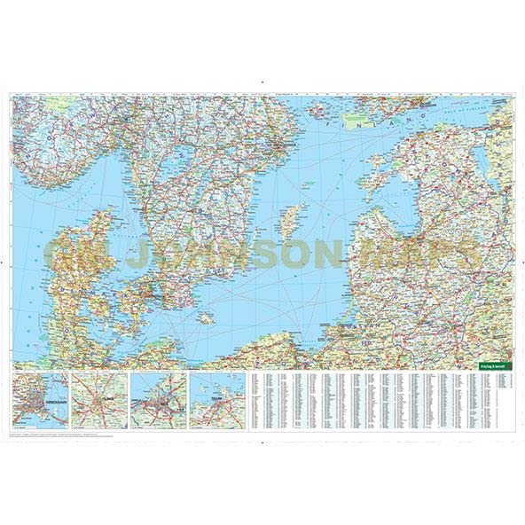 Scandinavia & Baltic States Dry Erase Laminated - Wide World Maps & MORE!