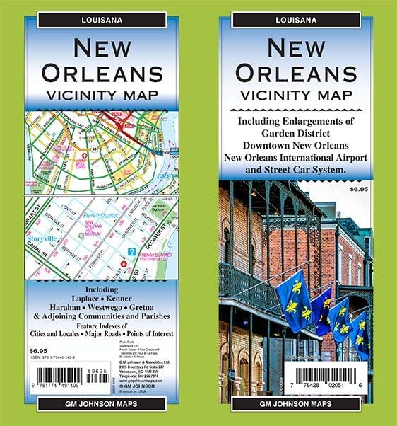 New Orleans Vicinity Map - Laminated Edition - Wide World Maps & MORE!