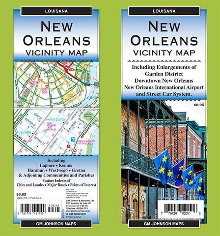 New Orleans Vicinity Map - Laminated Edition - Wide World Maps & MORE!