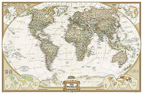 World Executive Political Wall Map (Enlarged Size & Tubed World Map) - Wide World Maps & MORE! - Map - National Geographic - Wide World Maps & MORE!