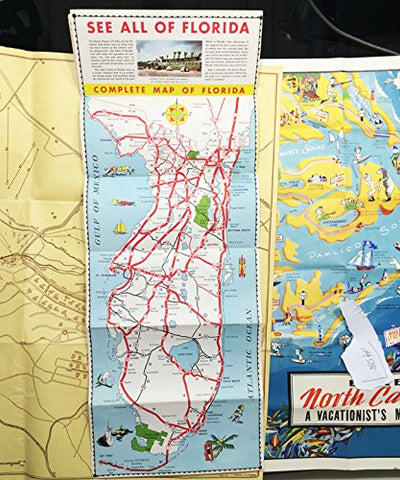 Ocean Highway. New York. Miami. Pines to Palms. Map title: Ocean Highway Official Highway Route Approved and Sponsored by the Ocean Highway Association. - Wide World Maps & MORE! - Book - Wide World Maps & MORE! - Wide World Maps & MORE!