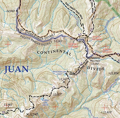 Outdoor Trail Maps Weminuche Wilderness East - Colorado Topographic Hiking Map (2019) - Wide World Maps & MORE!