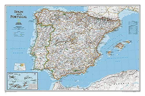 Spain and Portugal Classic [Dry Erase Laminated] (National Geographic Reference Map) - Wide World Maps & MORE!