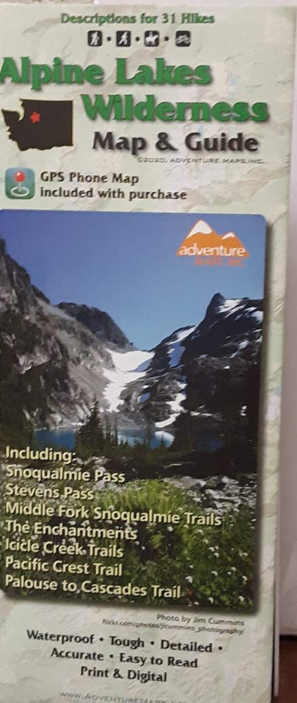 Alpine Lakes Wilderness (WA) Map and Guide - Wide World Maps & MORE! - Book - Wide World Maps & MORE! - Wide World Maps & MORE!