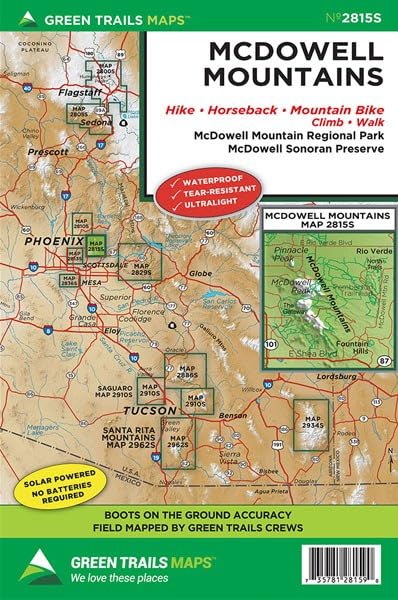 McDowell Mountains (McDowell Mountain Regional Park | McDowell Sonoran Preserve) [Map] Dharma Maps - Wide World Maps & MORE!