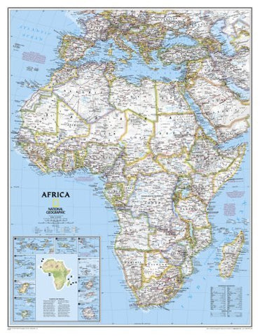 Africa Classic [Enlarged and Dry Erase Laminated] (National Geographic: Reference Map - Continents) - Wide World Maps & MORE!