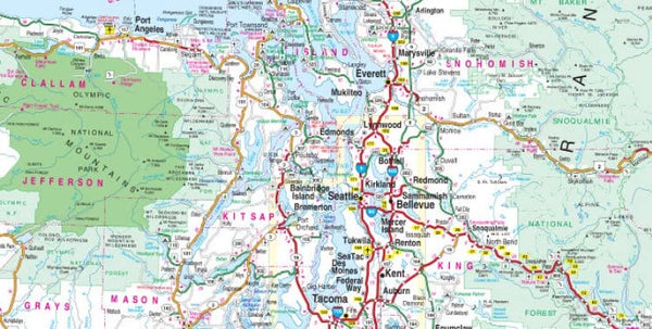 Oregon / Washington, Oregon-Washington Regional Map [Map] GM Johnson - Wide World Maps & MORE!