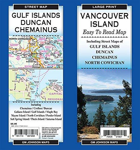 Vancouver Island Large Print / Gulf Islands / Duncan, British Columbia Road and Street Map - Wide World Maps & MORE! - Map - GM Johnson - Wide World Maps & MORE!