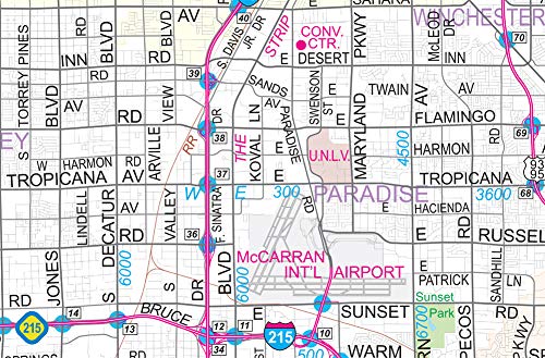 Las Vegas Valley Arterial Streets Wall Map Dry Erase Ready-to-Hang - Wide World Maps & MORE! - Map - Wide World Maps & MORE! - Wide World Maps & MORE!