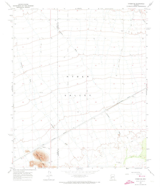 HYDER SE, Arizona 7.5' - Wide World Maps & MORE! - Map - Wide World Maps & MORE! - Wide World Maps & MORE!