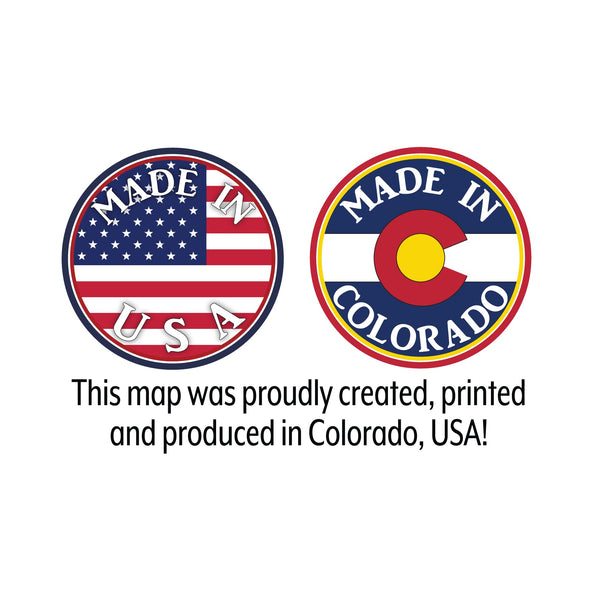 Mogollon Rim Country (Central Arizona) Topographic Wall Map Keepsake Poster Ready-to-Hang - Wide World Maps & MORE!